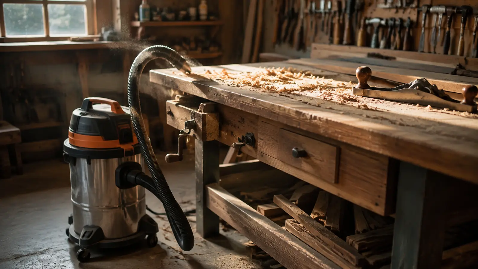 How to Clean Up Your Workshop in 20 Minutes With a Shop Vac